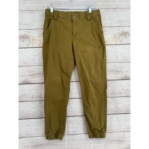 Duluth Trading Co Rootstock Gardening Jogger Pants Women 8 Brown Utility Cargo